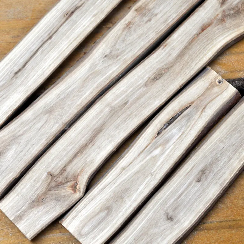 Timber slices ready for use.