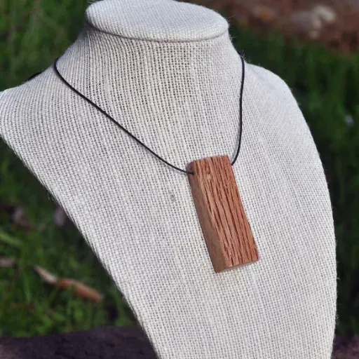 Forest Oak Chunky block pendant external view side