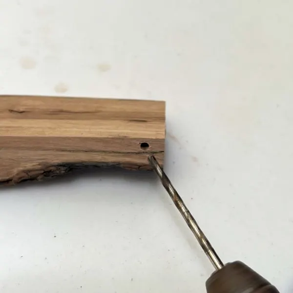 Drill hole for cord